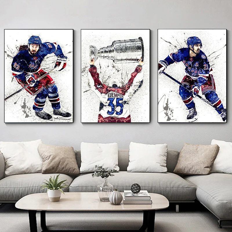 Abstract Ice Hockey Portrait S - Sports Equipment Poster incelemesi ve fiyatı