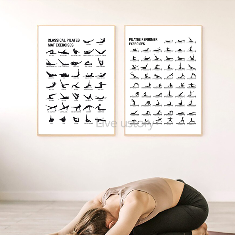 Çerçevesiz Pilates Egzersiz Ta - Sports Equipment Poster incelemesi ve fiyatı